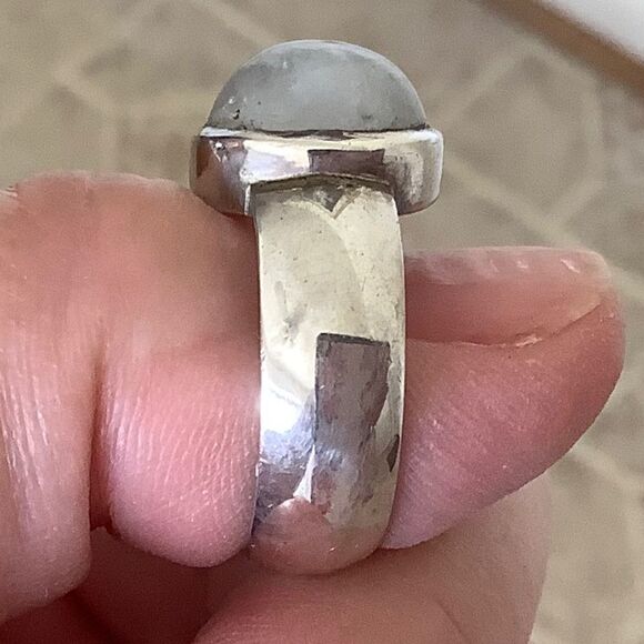 Sterling SILVER 925 MOON STONE WOMAN RING SIZE US 8​ - Picture 3 of 9